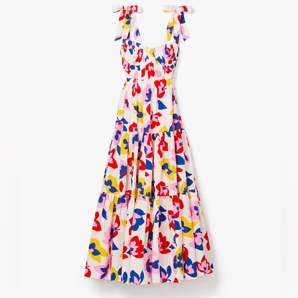 NWT Kate Spade Summer Flowers Tiered Dress Size 14